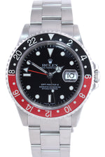 2005 Rolex GMT-Master 2 Coke Red Black Steel 16710 No Holes Watch Box