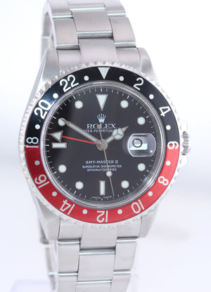 2005 Rolex GMT-Master 2 Coke Red Black Steel 16710 No Holes Watch Box