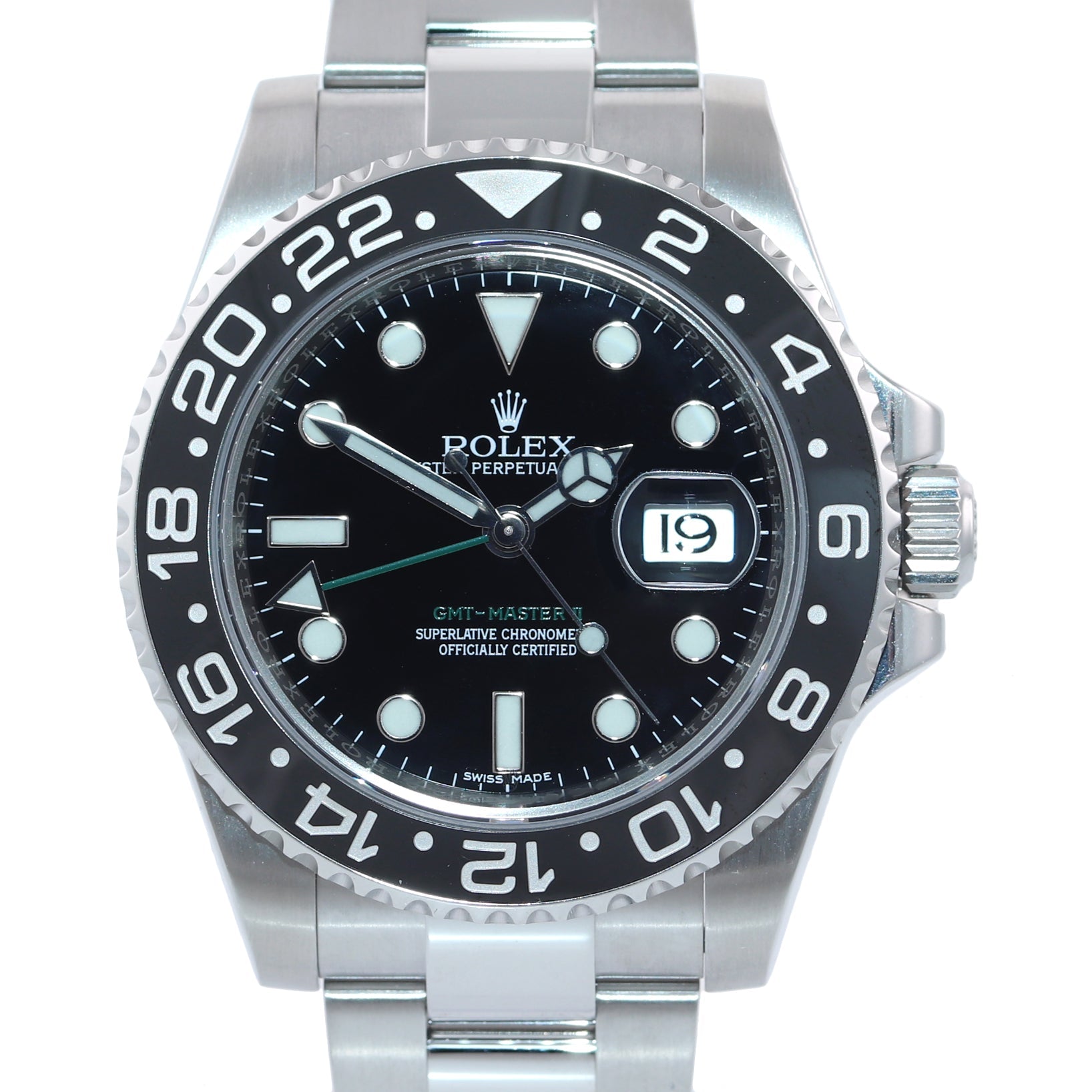 Random Serial Rolex GMT Master II 116710 Steel Ceramic Black Dial 40mm Watch Box