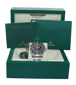 MINT 2018 Rolex GMT Master II 116710 Steel Ceramic Black Dial 40mm Watch Box