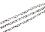 Men's Modern 14K White Gold 4mm Fancy Link Chain 26.00" Necklace 50.6gr