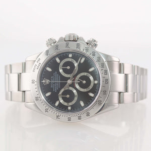 2005 MINT Rolex Daytona 116520 Black Dial Steel Chronograph 40mm Watch Box