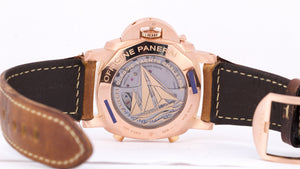 Panerai Luminor Yachts Challenge PAM1020 18K Rose Gold Blue 44mm Watch PAM01020