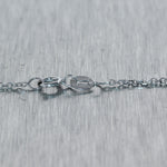 Modern 14k White Gold 0.50ct Diamond Solitaire 18" Necklace