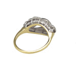 Ladies 14K White/Yellow Gold Two-Tone 0.22ctw Diamond Ornate Cocktail Ring