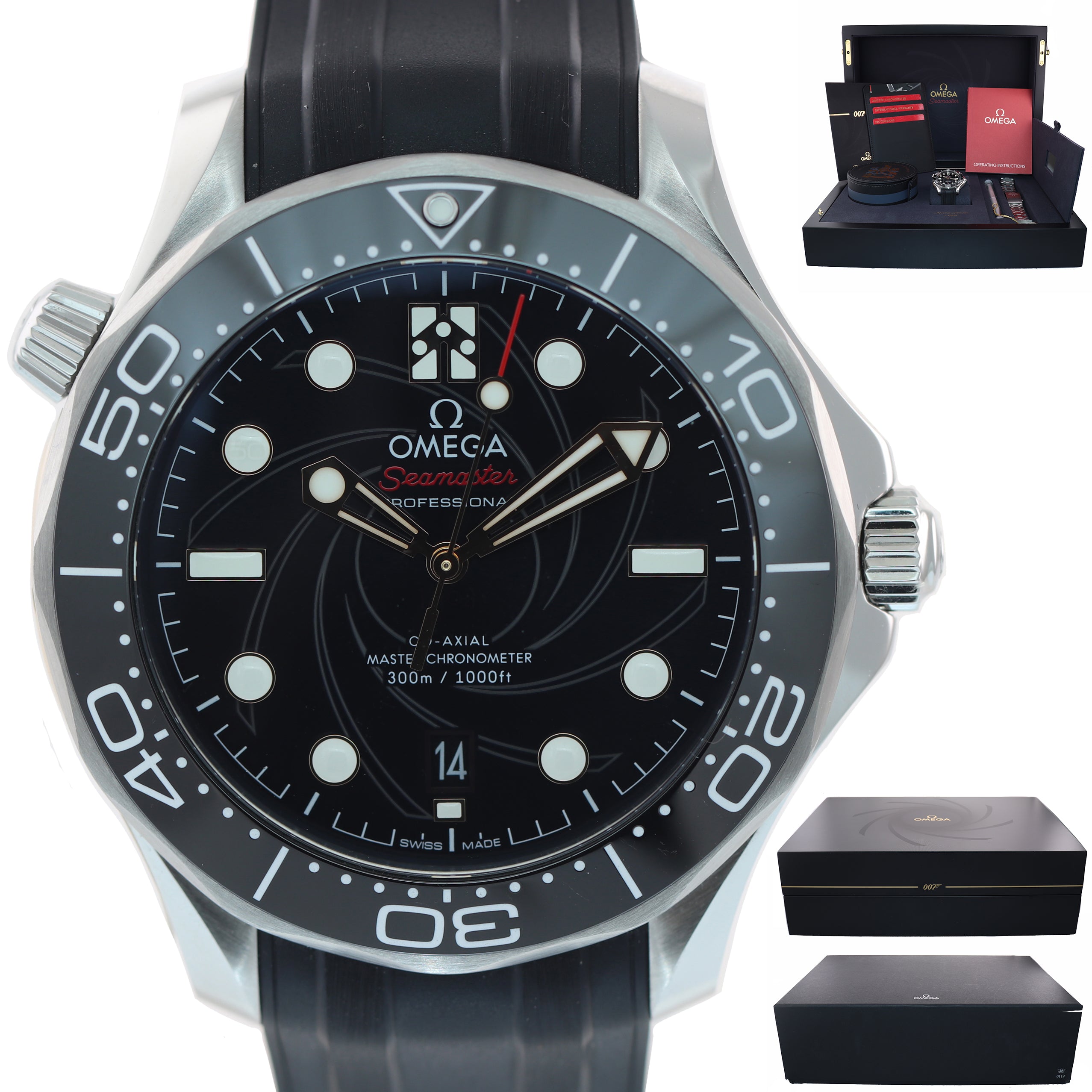 PAPERS NEW Omega Seamaster 300M 007 James Bond 210.22.42.20.01.004 Watch Box