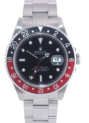 Rolex GMT-Master 2 Steel 16700 Watch Coke Red Black SWISS Only Dial Watch Box