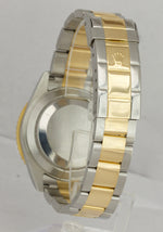 2008 REHAUT Rolex Submariner Date Z999 16613 T Two-Tone Gold Blue Dive Watch