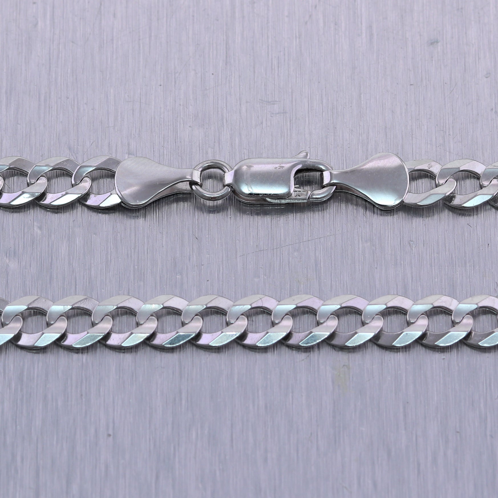 Men's 18.21g 14k White Gold Cuban Curb Link Chain 22" Necklace