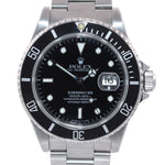 PATINA TRITIUM Rolex Submariner Date 16610 Steel Black 40mm Dive Watch Box