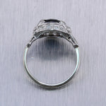 Cushion Cut 1.63ct GIA Sapphire 14k White Gold 2.33ctw Sapphire & Diamond Ring