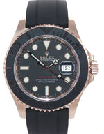 2021 Rolex Yacht-Master 126655 18k Rose Everose Gold 40mm Oysterflex Watch Box
