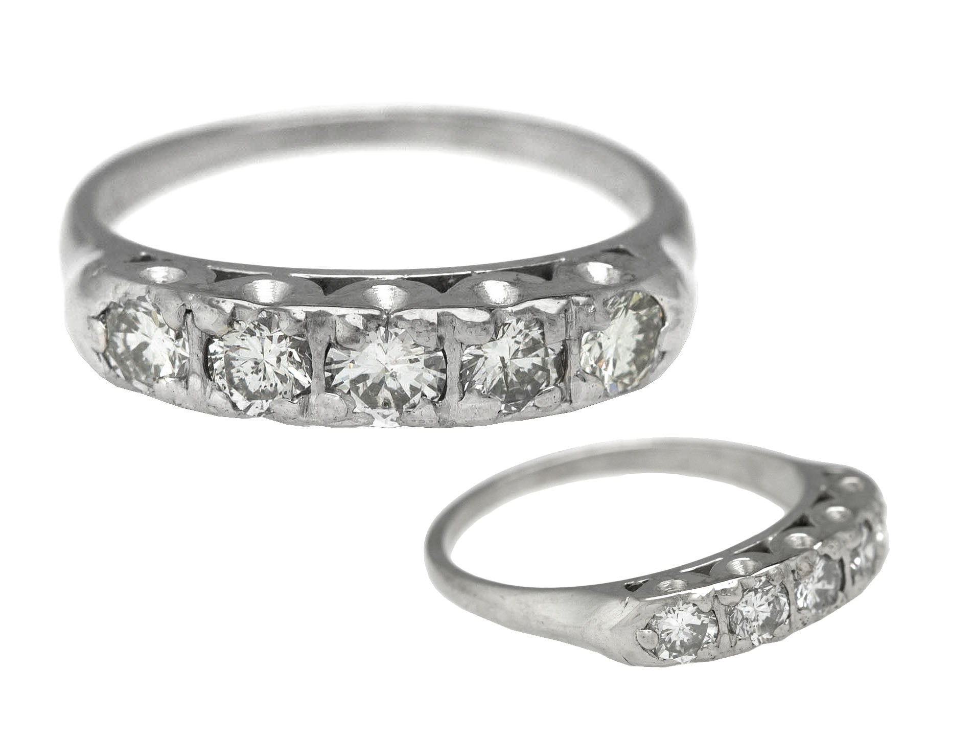 Ladies Modern Estate Platinum 0.45ctw Diamond 4mm Wide Wedding Band Ring
