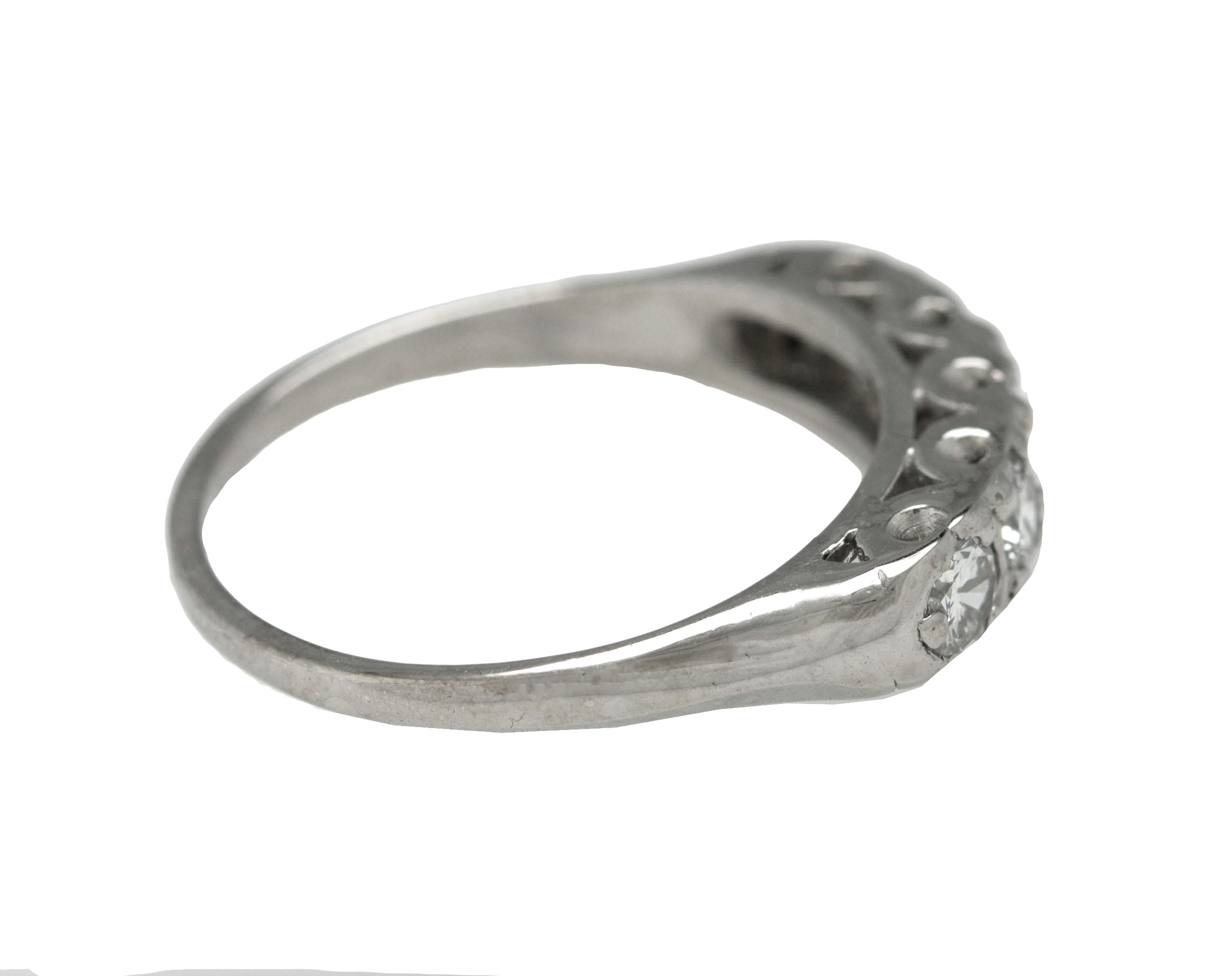 Women's Platinum 2.5mm Flat Diamond Wedding Band Ring