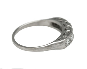 Ladies Modern Estate Platinum 0.45ctw Diamond 4mm Wide Wedding Band Ring