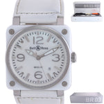 PAPERS Bell & Ross BR03-92 White Mother of Pearl Steel 42mm Automatic Date Watch