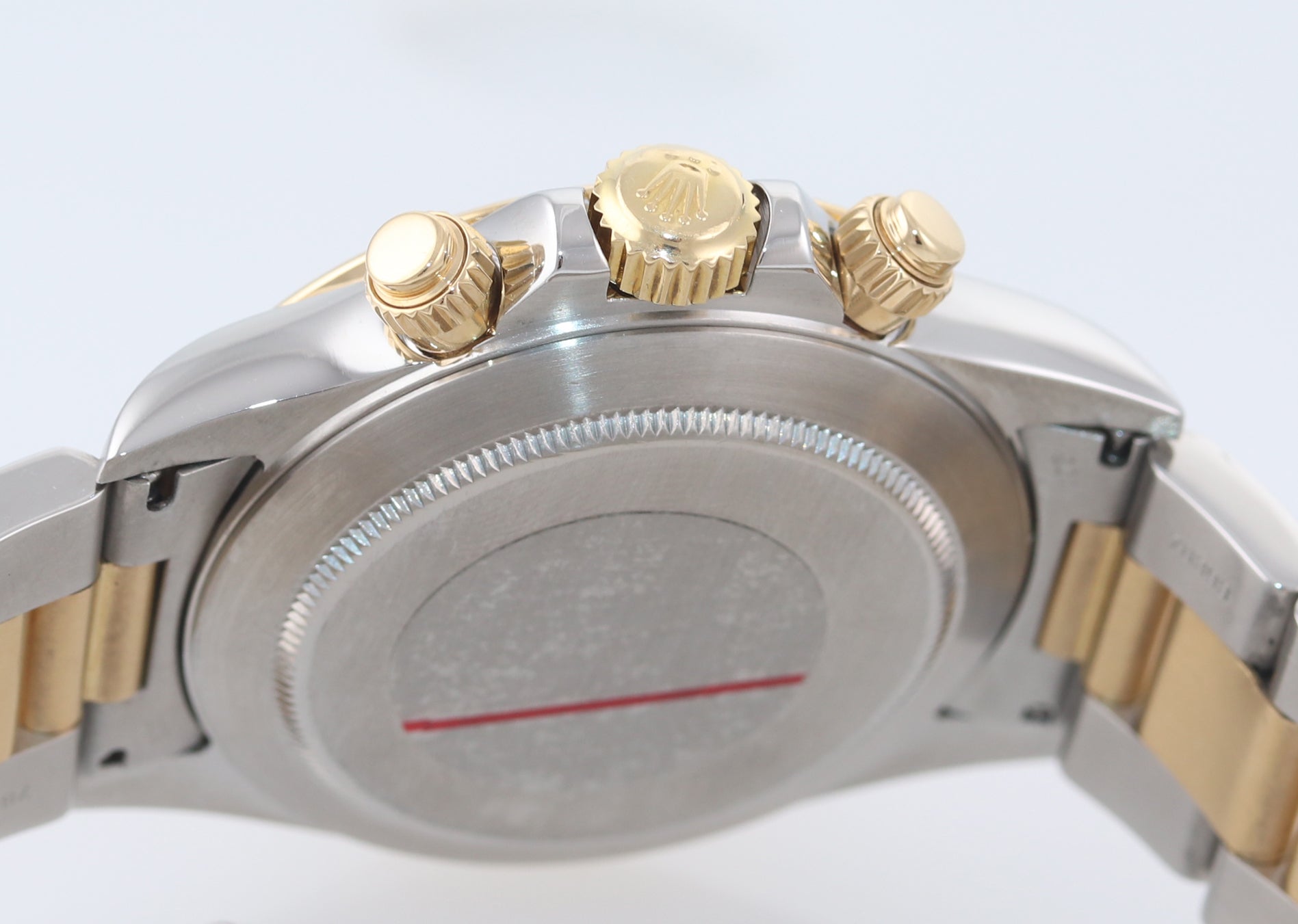 Rolex Daytona 16523 Black Dial Zenith 18k Gold Steel Two Tone Chrono Watch Box