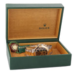 Rolex Daytona 16523 Black Dial Zenith 18k Gold Steel Two Tone Chrono Watch Box