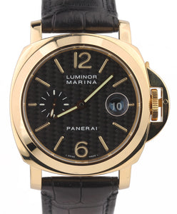 Panerai PAM140 Luminor Marina Carbon Fiber 18K Yellow Gold 45mm PAM00140 Watch