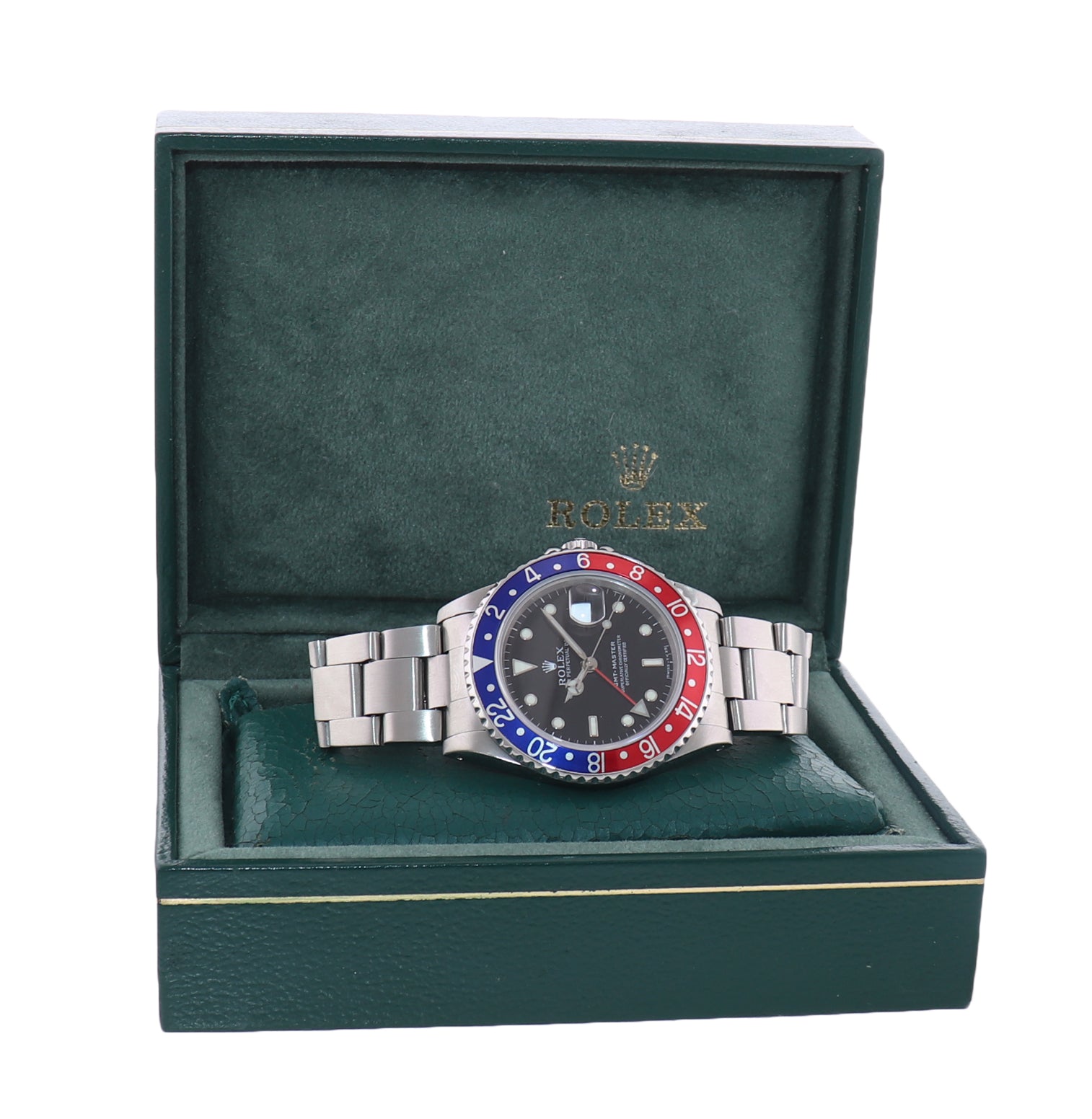 Rolex GMT-Master 2 Steel 16700 Watch Pepsi Blue Red Tritium Steel Watch Box