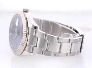 2015 PAPERS MINT Rolex DateJust 2 Steel Blue Roman Wimbledon 41mm 116334 Watch