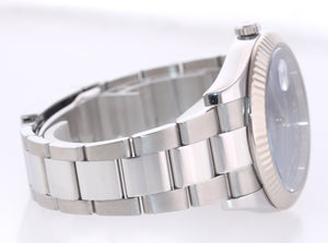 2015 PAPERS MINT Rolex DateJust 2 Steel Blue Roman Wimbledon 41mm 116334 Watch