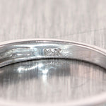 Vintage Estate 14k White Gold 0.50ctw Baguette Diamond Wedding Band Ring