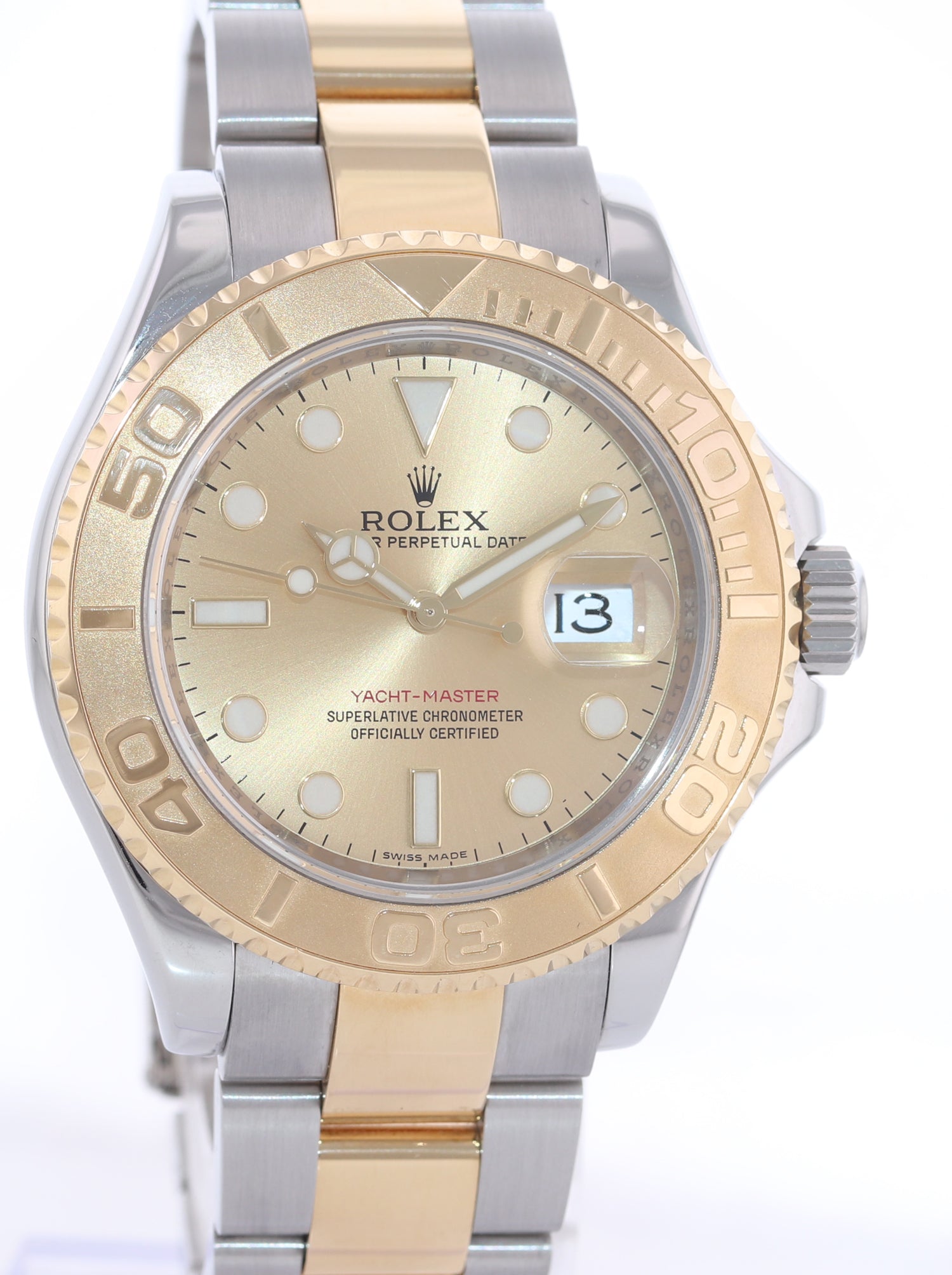 2015 PAPERS Rolex Yacht-Master Dark Mother of Pearl Two Tone 16623 Watch Box