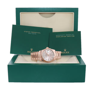 2009 Rolex President Day Date Rose Gold 118235 Diamond Heavy Buckle Watch Box