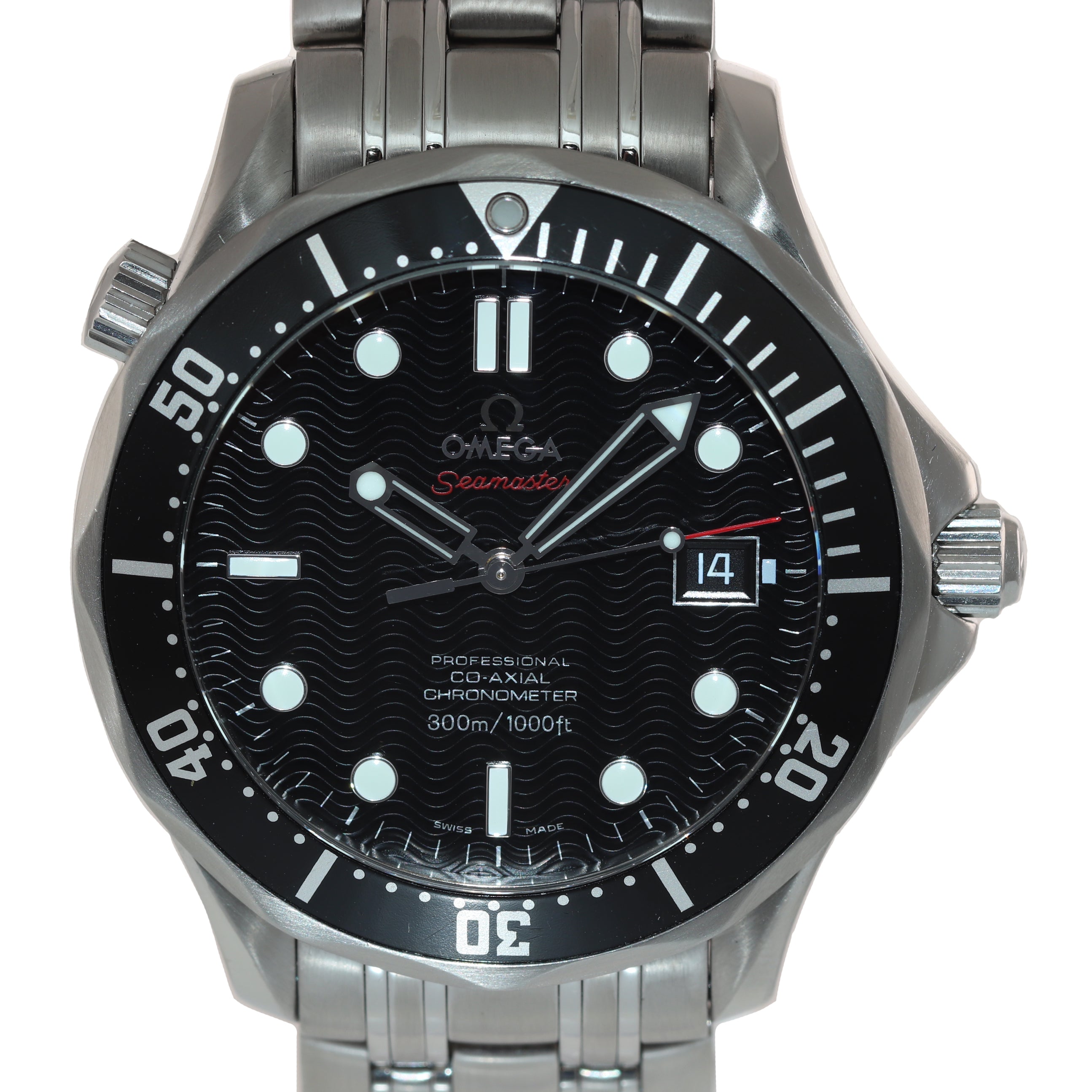 MINT Omega Seamaster Black Wave Co-Axial 300M 212.30.41.20.01.002 Date Watch