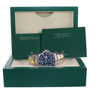 Rolex Submariner 41mm Blue 126613LB Two Tone Gold Watch Box