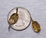 Ladies Antique Victorian 14K Yellow Gold 0.08ctw Diamond Etched Drop Earrings