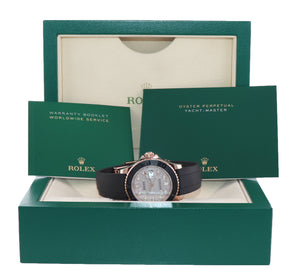 Rolex Yacht-Master 116655 Everose 40mm Pave Diamond Oysterflex Watch Box
