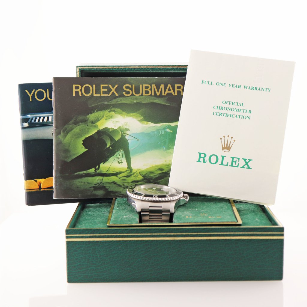 PAPERS MINT Rolex Submariner Date 16610 Steel TRITUM Dial Watch Box SERVICED