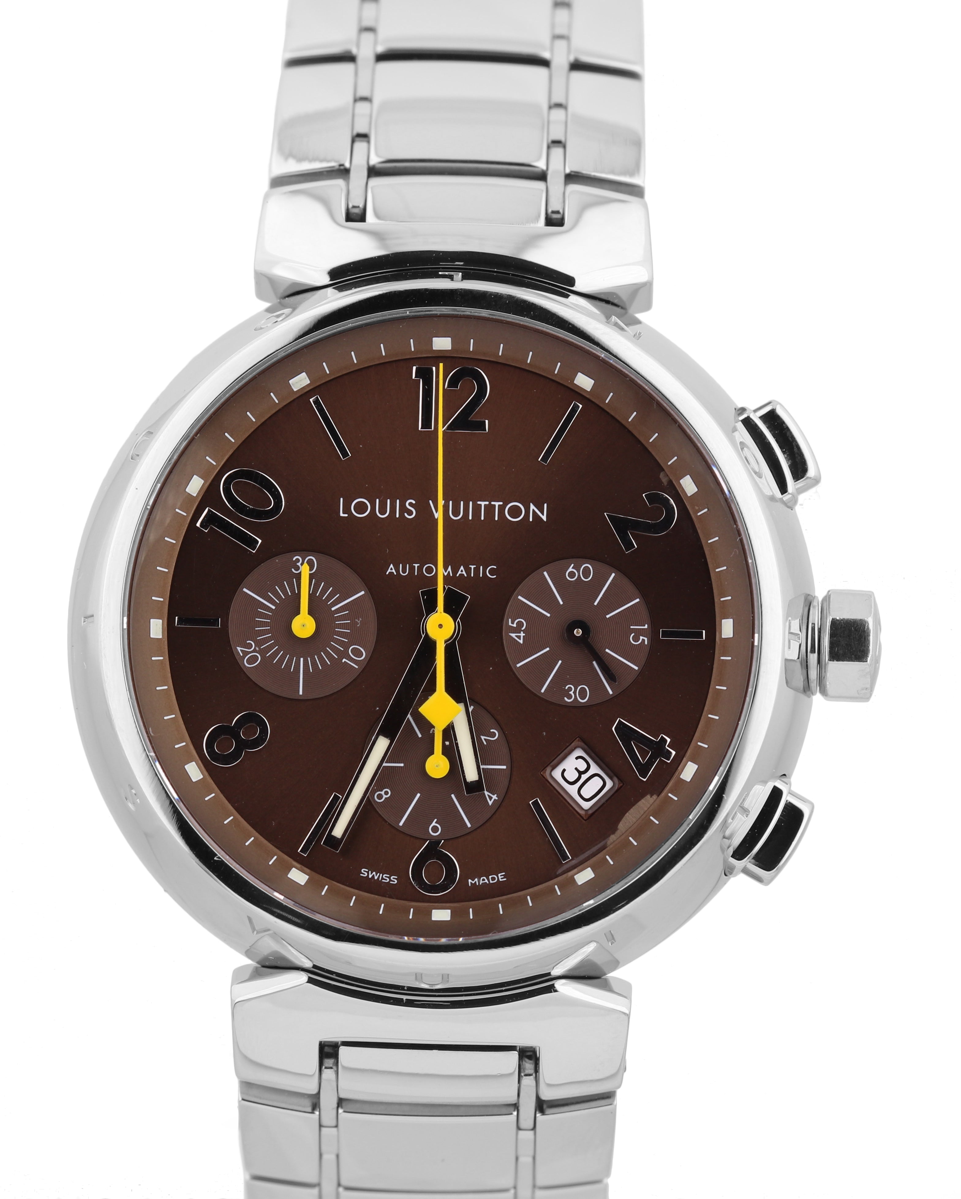 Louis+Vuitton+Tambour+Brown+Men%27s+Watch+-+Q1121 for sale online