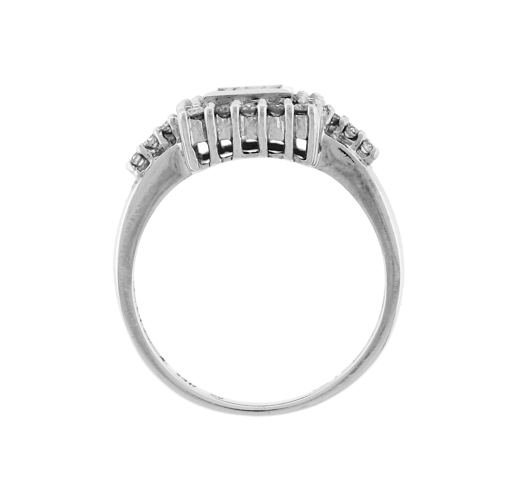 Invisible Setting 14K White Gold Diamond 0.50CTW Engagement Ring Size 7