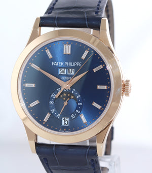 Patek Philippe 5396R Annual Calendar Rose Gold Blue Diamond 39MM LEATHER Watch