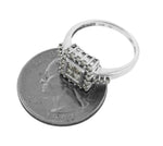 Invisible Setting 14K White Gold Diamond 0.50CTW Engagement Ring Size 7