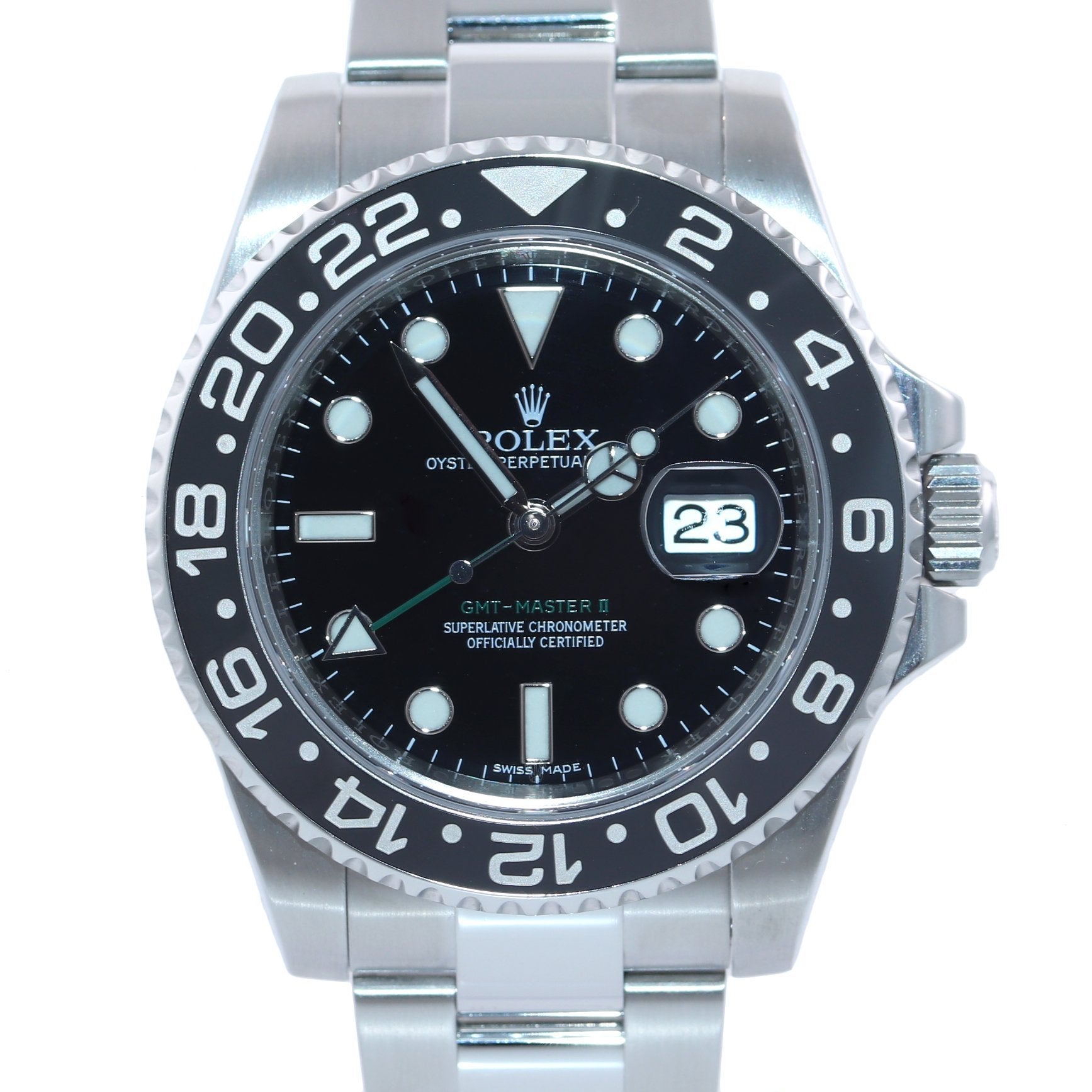 2017 PAPERS Rolex GMT Master 116710 Steel Ceramic 40mm Black Watch Box