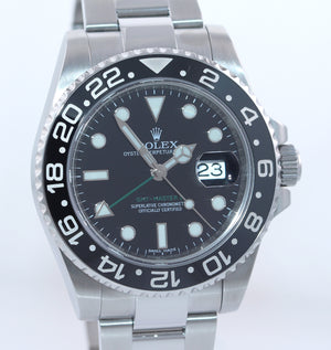 2017 PAPERS Rolex GMT Master II 116710LN Steel Ceramic Black Ceramic Watch