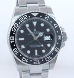 2017 PAPERS MINT Rolex GMT Master II 116710LN Steel Ceramic Black Ceramic Watch