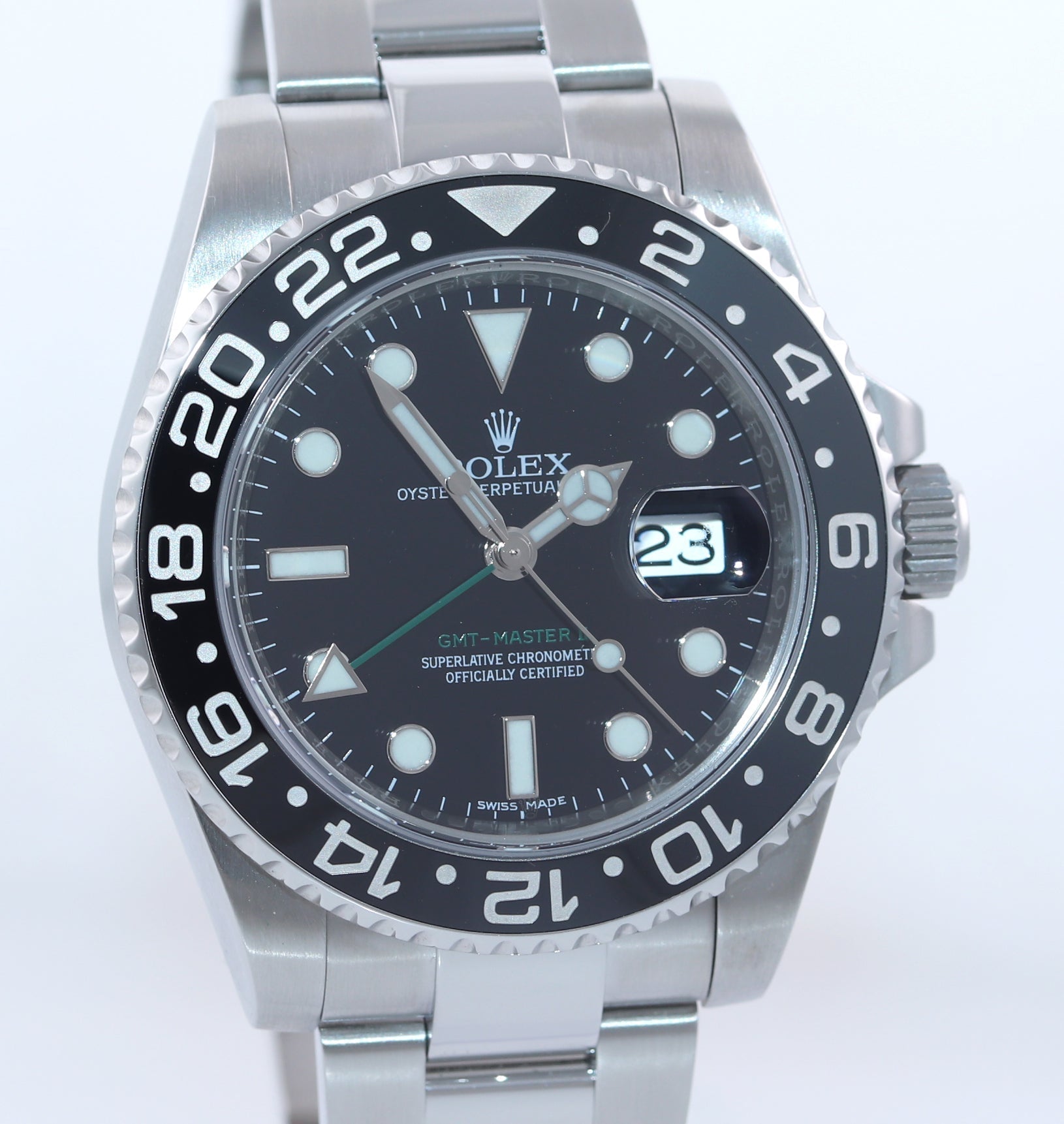 MINT 2011 Rolex GMT Master II 116710 Steel Ceramic 40mm Black Watch Box