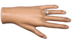 Ladies Vintage 14K White Gold 1.47ct Oval Brilliant Diamond Engagement Ring EGL