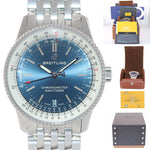 NEW UNWORN Breitling Navitimer 1 A17325 Steel 38mm Automatic Blue Date Watch 
