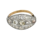 Women's Antique Estate 14K-18K Two-Tone Gold 2.91ctw Diamond Cocktail Ring