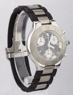 Cartier Must 21 Chronoscaph 2424 Chronograph 38mm W10125U2 Steel Rubber Watch