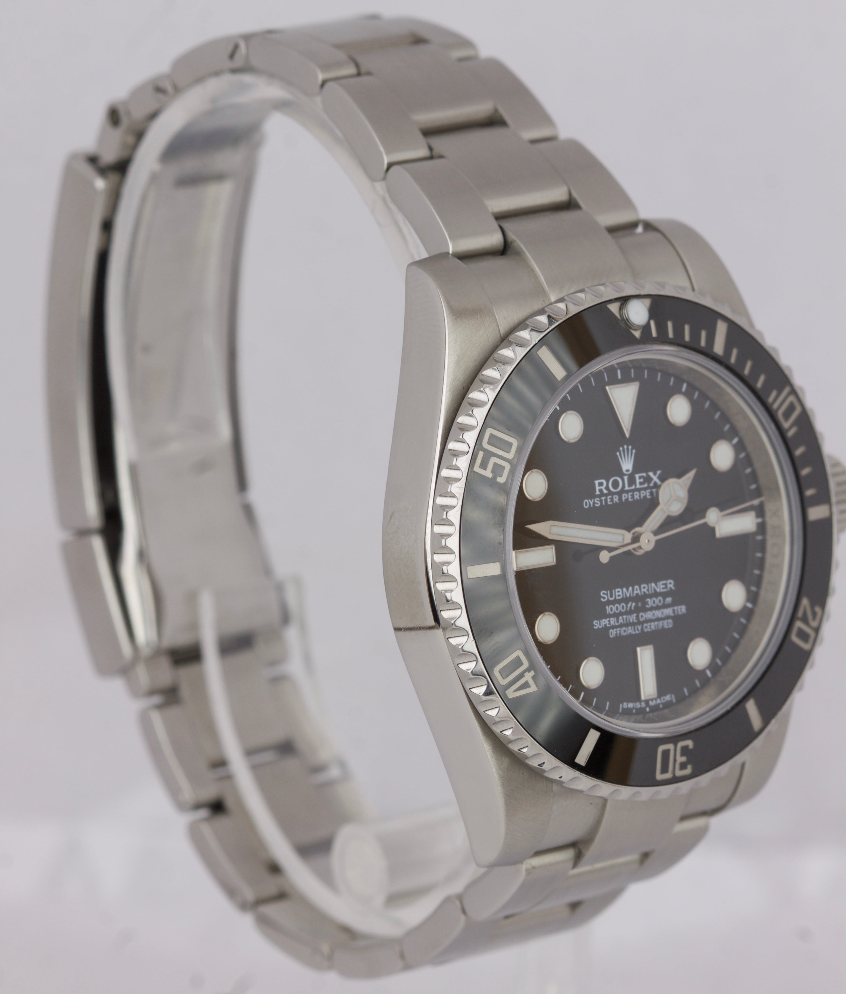 2017 Rolex Submariner No-Date 114060 Stainless Steel Dive Ceramic 40mm Watch