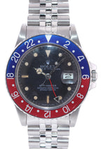 Rolex GMT-Master Pepsi Blue Red Steel Matte Jubilee 16750 40mm Watch Box