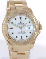 2002 Rolex Yacht-Master 18k Yellow Gold White Sapphire 16628 40mm Watch Box
