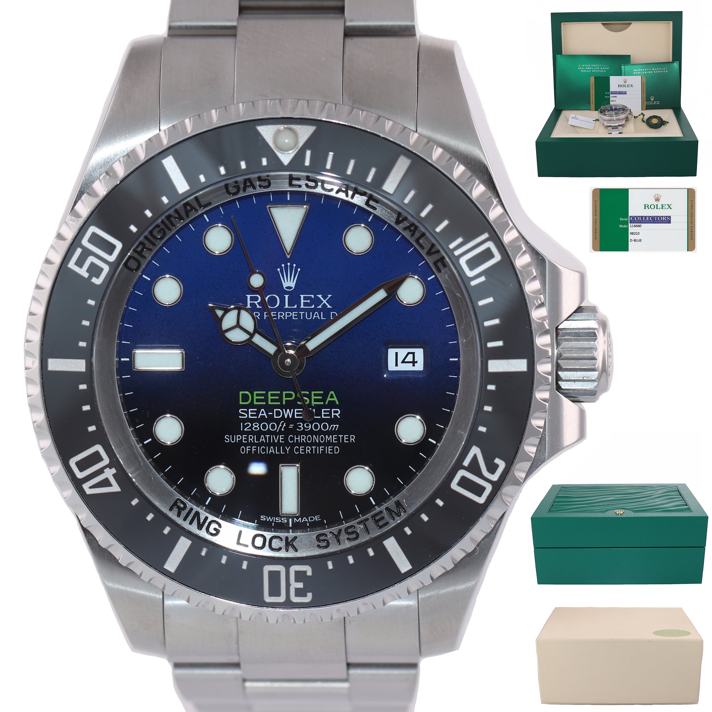 PAPERS 2017 Rolex Deepsea Sea-Dweller D-Blue 116660 Steel James Cameron Watch